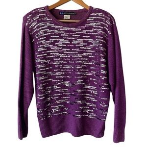 I.B. Diffusion Vintage Silk Angora Nylon Sequin Crewneck Sweater Medium